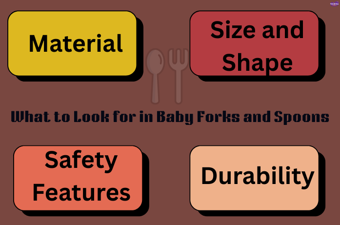 Important tips for selecting baby fork and spoon: Material, Size and Shape, Safety Features, and Durability