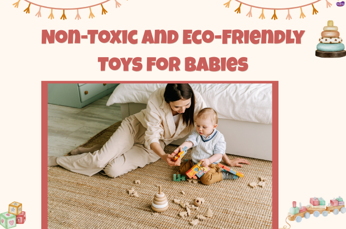 Non-toxic and eco-friendly toys for babies made from natural wood and organic materials.